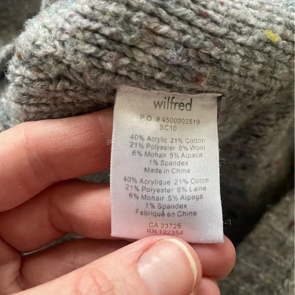 Wilfred (Aritzia) Oversized Confetti Sweater-XXS - Picture 7 of 8